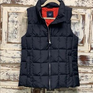 GAP Quilted Gilet Puff Vest Black Puffer Full Zip- M